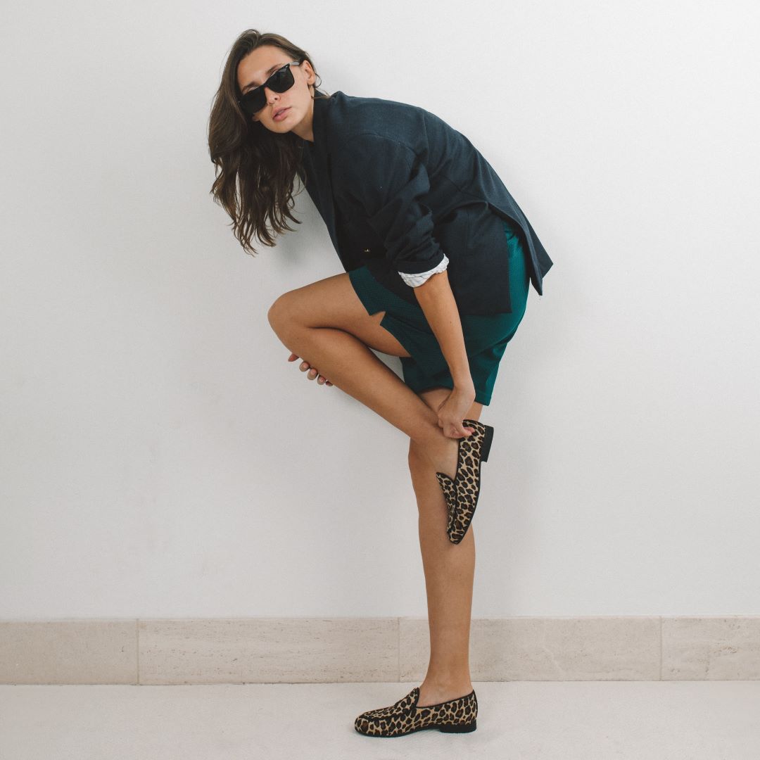 Womens Leopard Print Milano Loafer