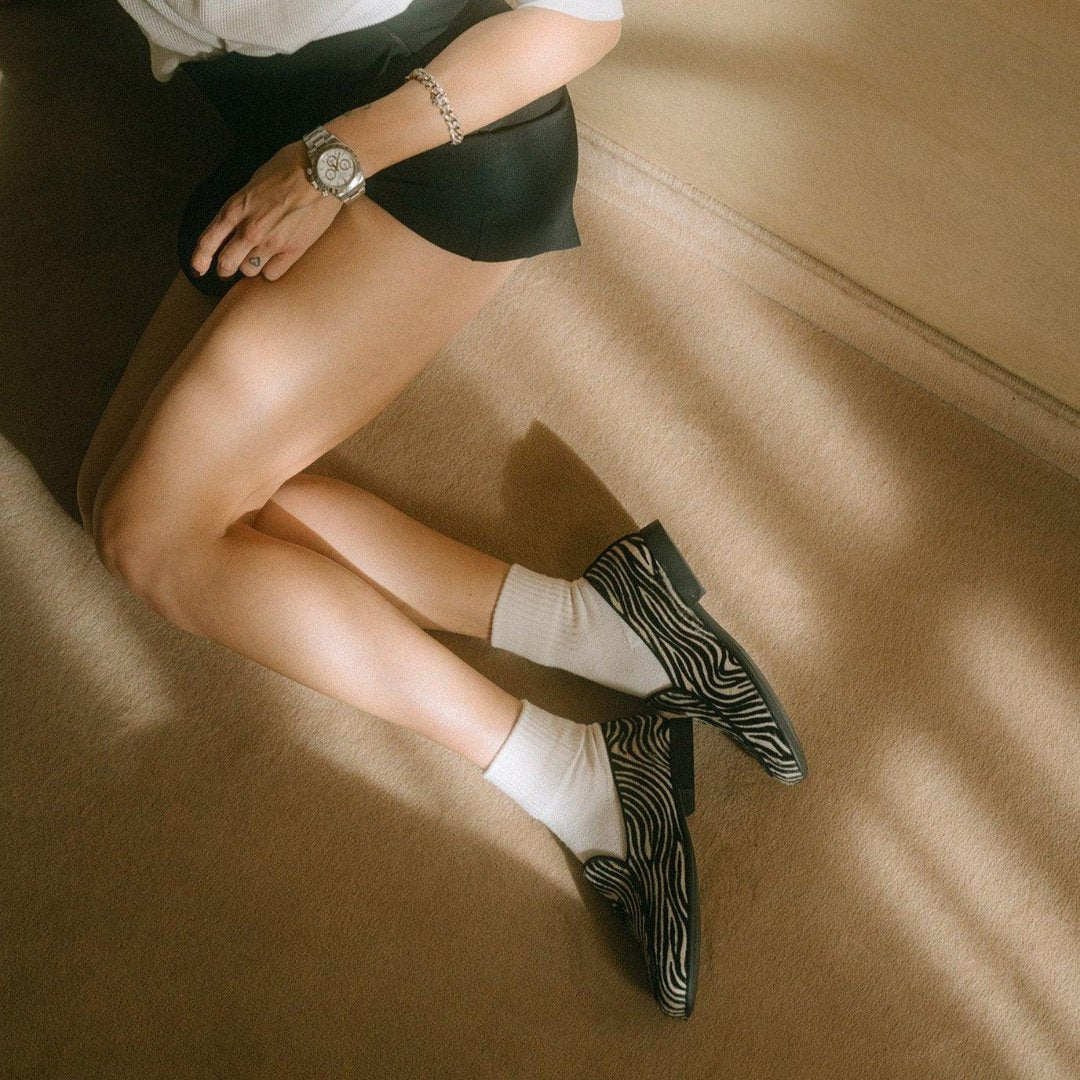 Womens Zebra Print Milano Loafer