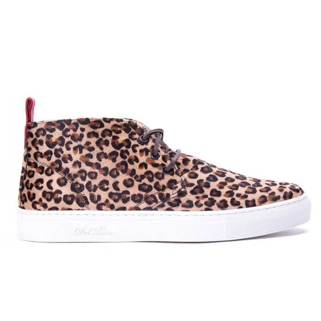 Women's Pony Hair Leopard Chukka Sneaker