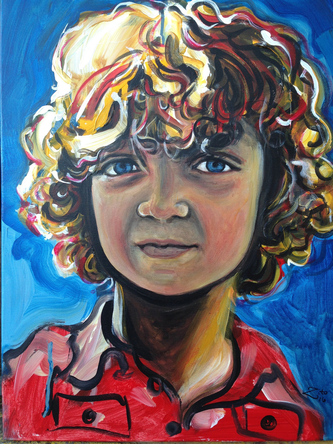 Children Acrylic Portrait