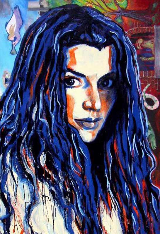 Mercedes Enamel Portrait
