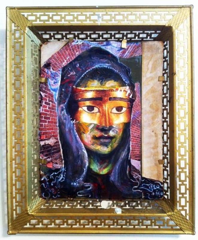 Egyptian Madonna Collage Portrait