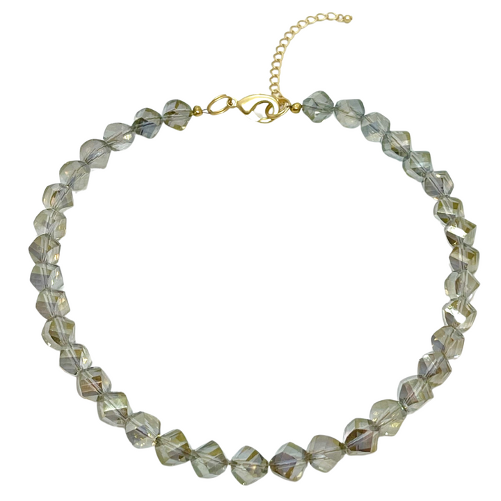 Olive Slice Crystal Necklace
