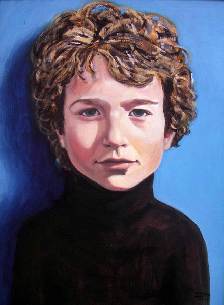Boy Blue Oil Portrait