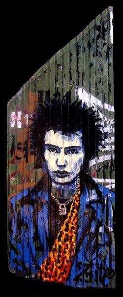 Sid Vicious Enamel Portrait