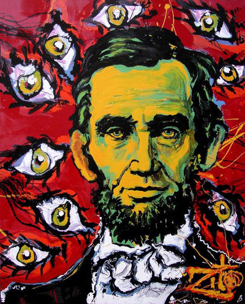 Honest Abe Enamel Portrait
