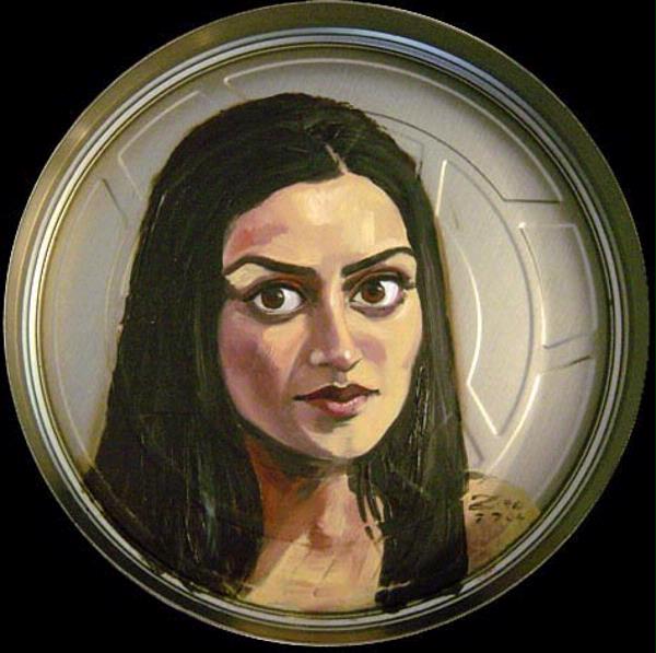 Girl On Film Ii Oil Portrait