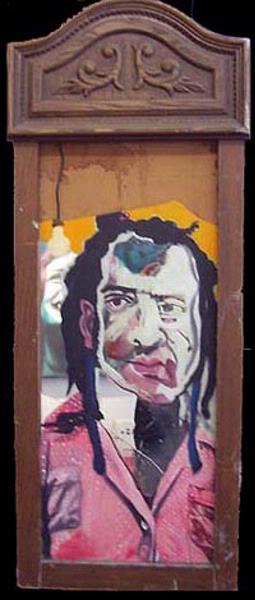 Found Object Self Oil Portrait