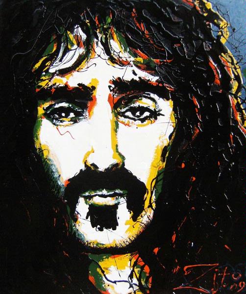 Frank Zappa Enamel Portrait