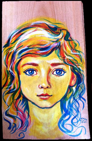Irish Girl Acrylic Portrait