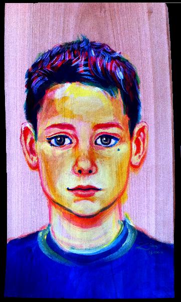 Irish Kid Acrylic Portrait