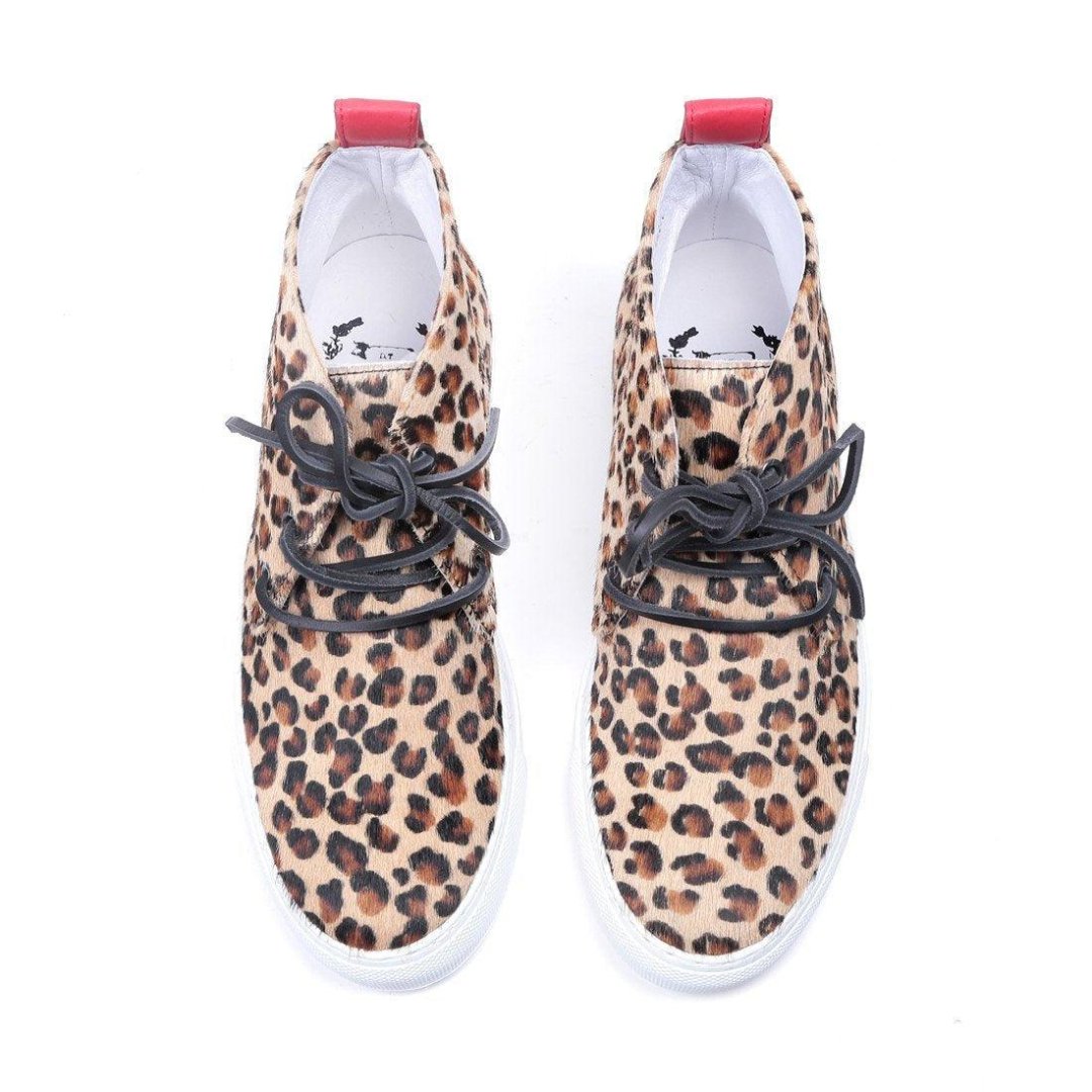 Women's Pony Hair Leopard Chukka Sneaker
