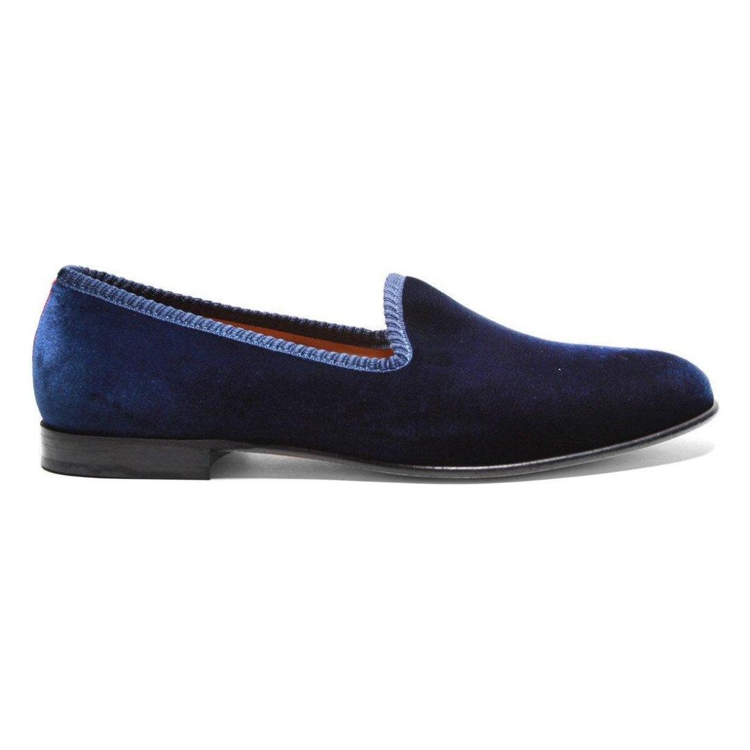 Women's Navy Velvet Slipper