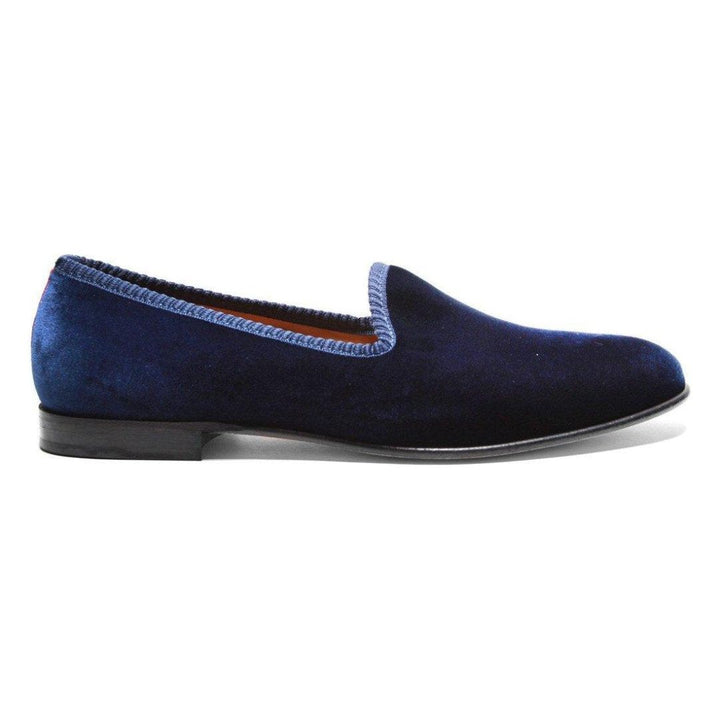 Women's Navy Velvet Slipper