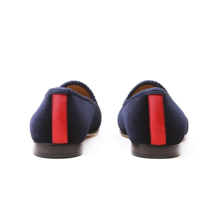 Women's Navy Velvet Slipper