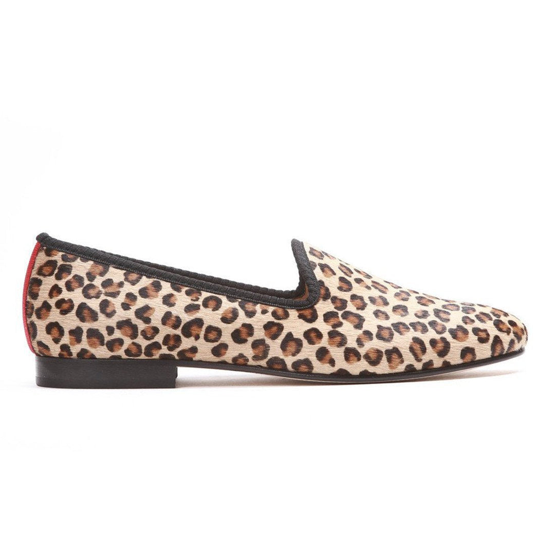 Women's Pony Hair Leopard Slipper