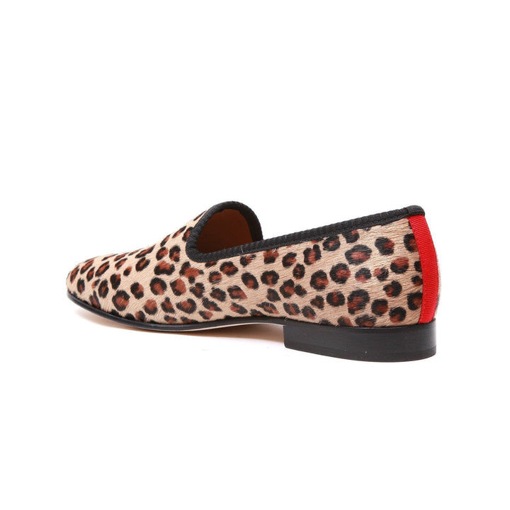 Women's Pony Hair Leopard Slipper