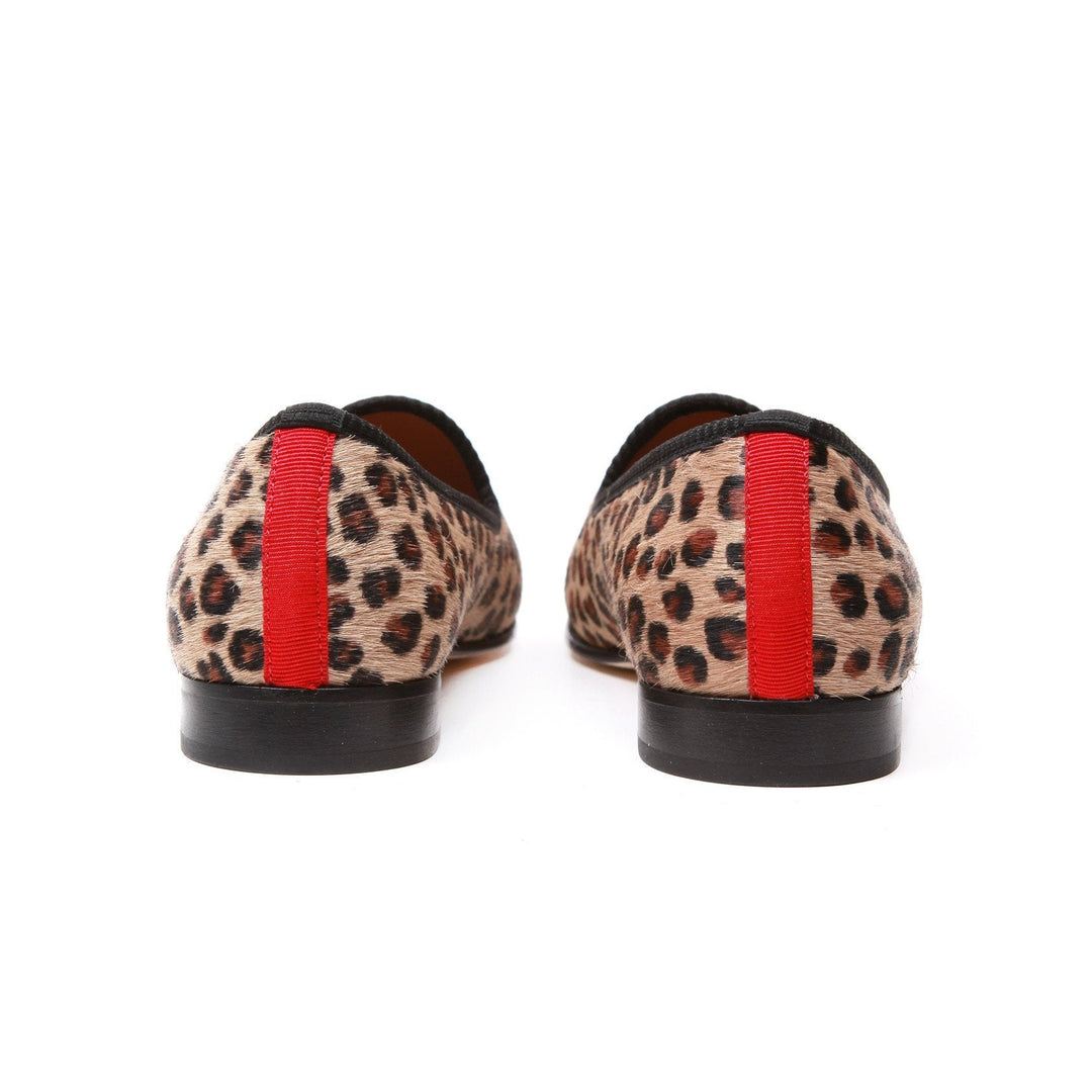 Women's Pony Hair Leopard Slipper