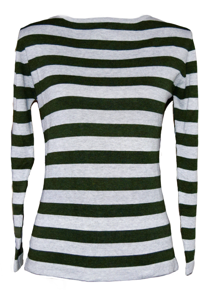 Women's Pima Cotton Classic Stripe Boatneck Sweater