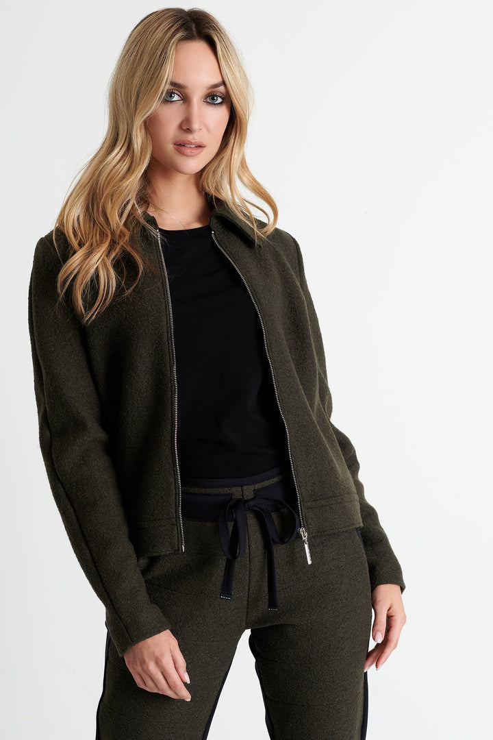 52176-79-600 - Zip-Up Wool Jacket 02 / 600 Khaki / 100% WOOL
