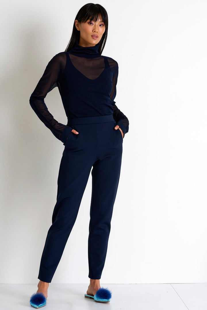 Straight Fit Trouser - 52227-51-550 02 / 550 Navy / 75% POLYAMIDE, 25% ELASTANE