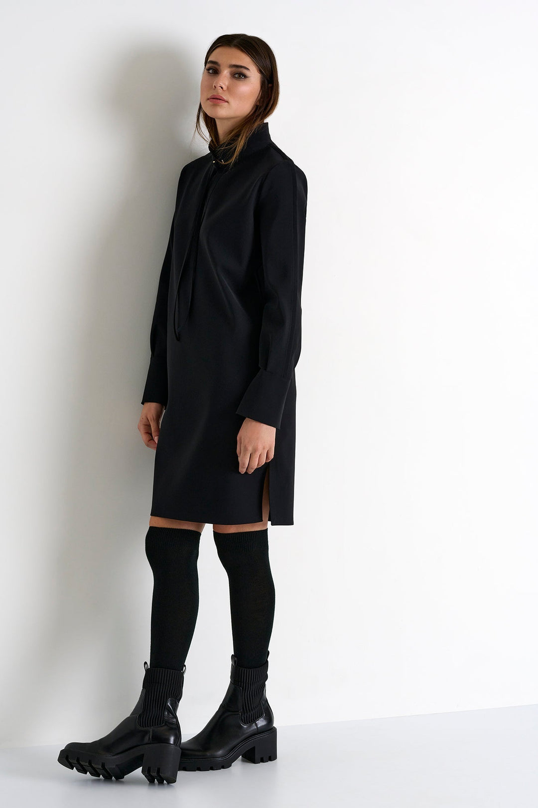 52286-66-800 - Long Sleeve Dress 2 / 800 Caviar / 75% POLYAMIDE, 25% ELASTANE