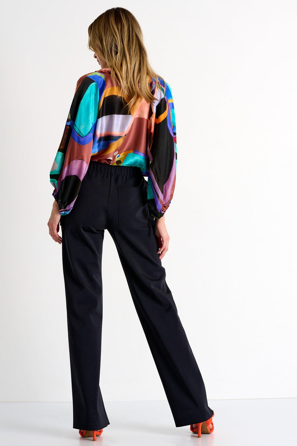 High-Waisted Trousers - 52326-52-820 02 / 820 Caviar & Champagne / 75% POLYAMIDE, 25% ELASTANE
