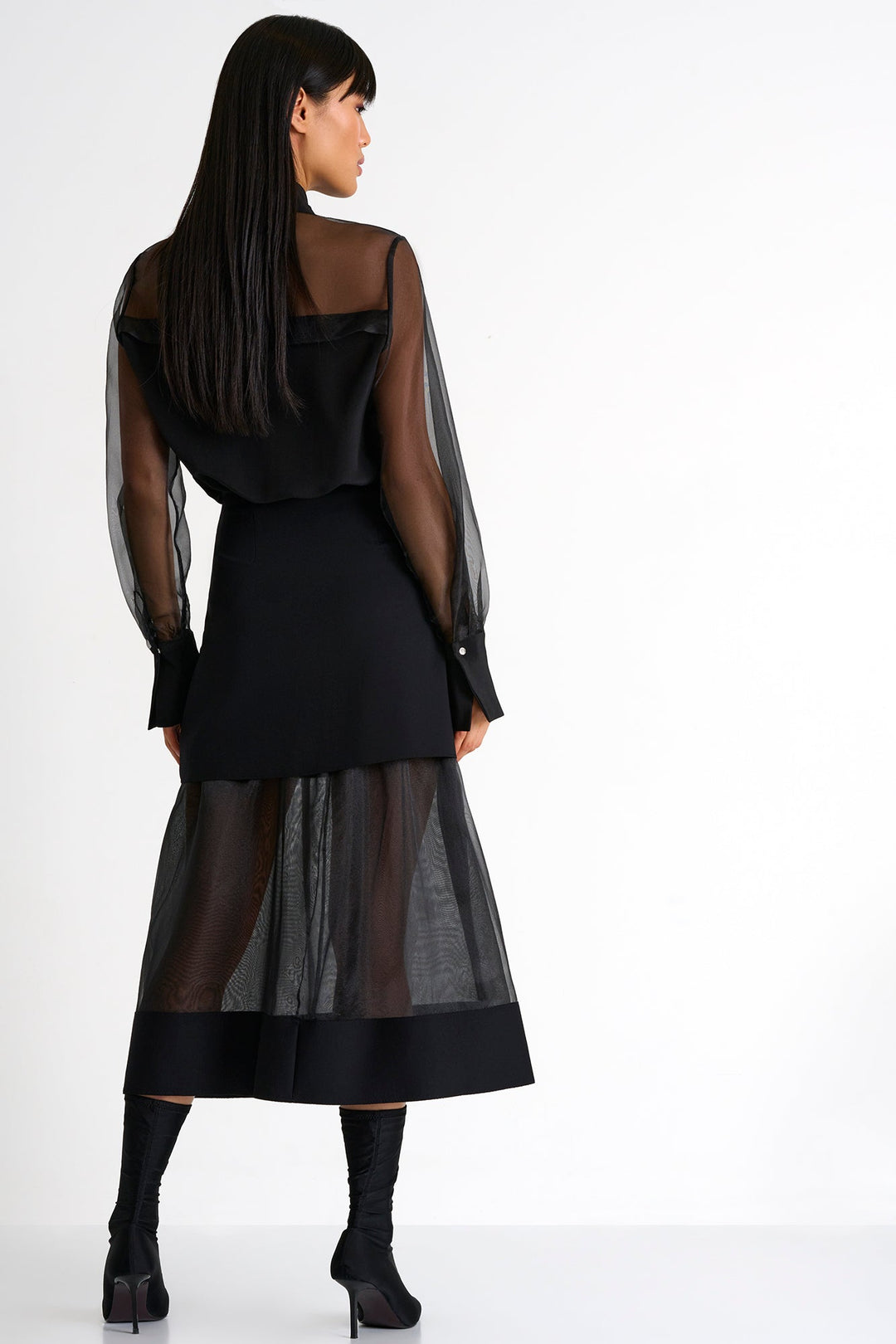 Glamorous Organza Skirt - 52352-47-800 02 / 800 Caviar / 100% POLYESTER