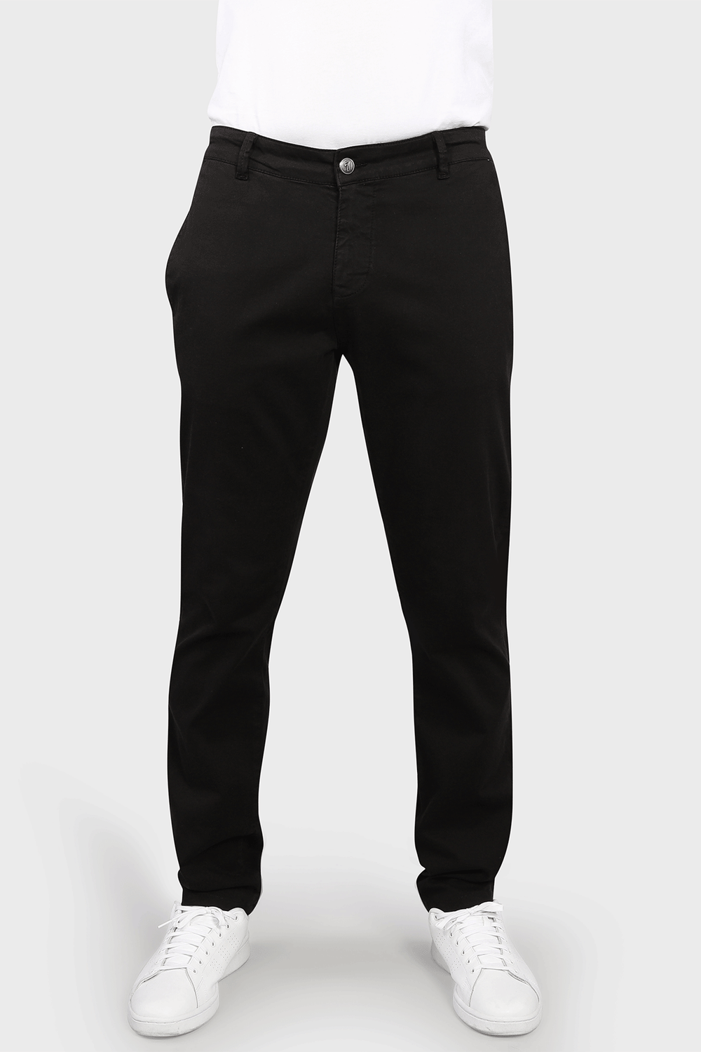 Flat Front Stretch Pants in Black - 7 Downie St.®