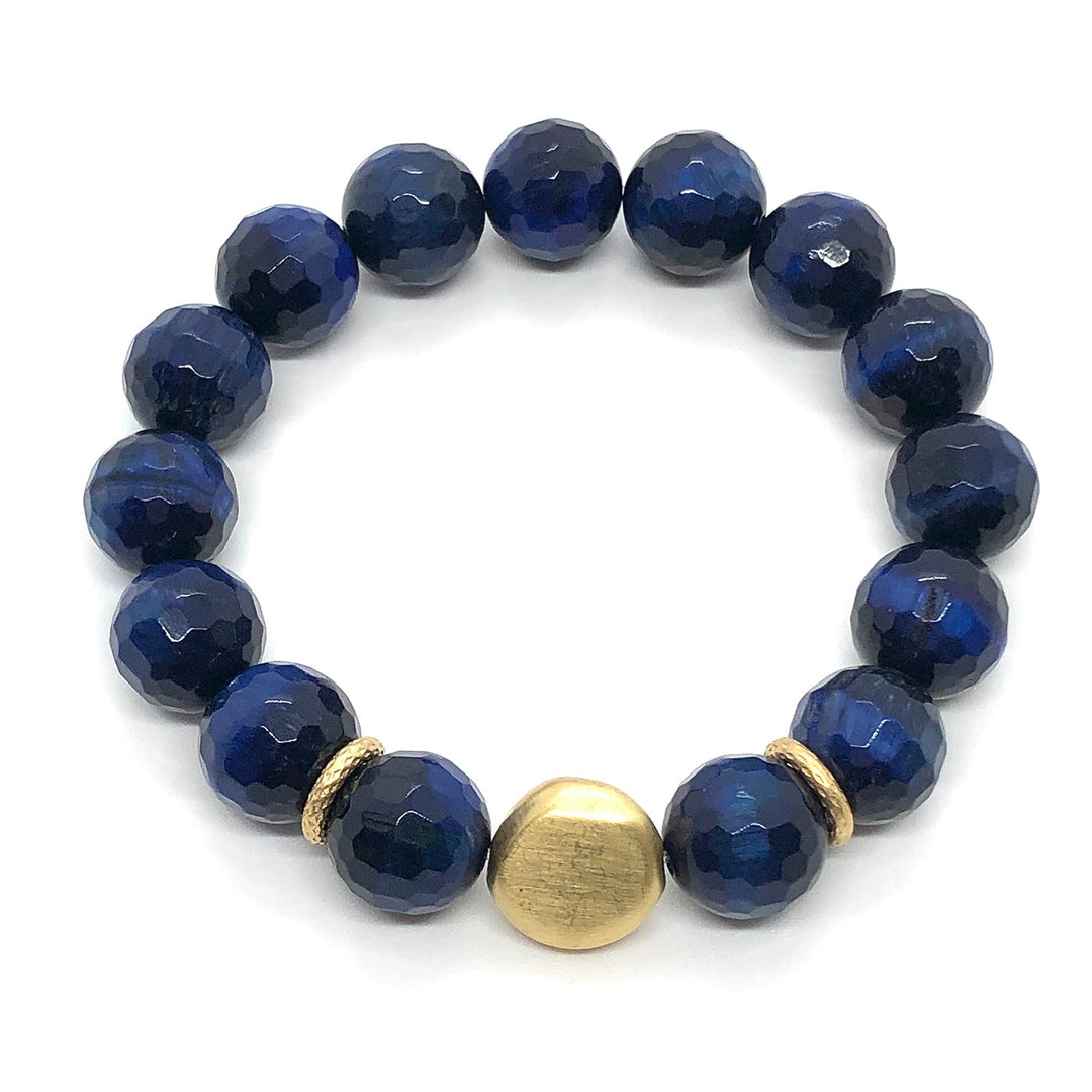 Blue Tiger Eye Stretch Bracelet