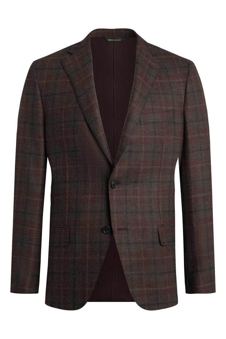 Maroon Plaid Legacy Jacket