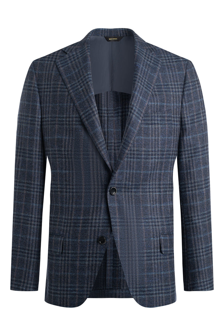 Winter Blue Plaid Jacket