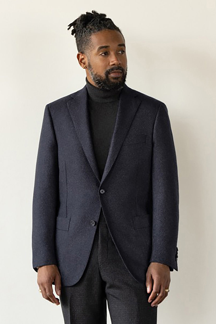 Navy Cashmere Soft Jacket