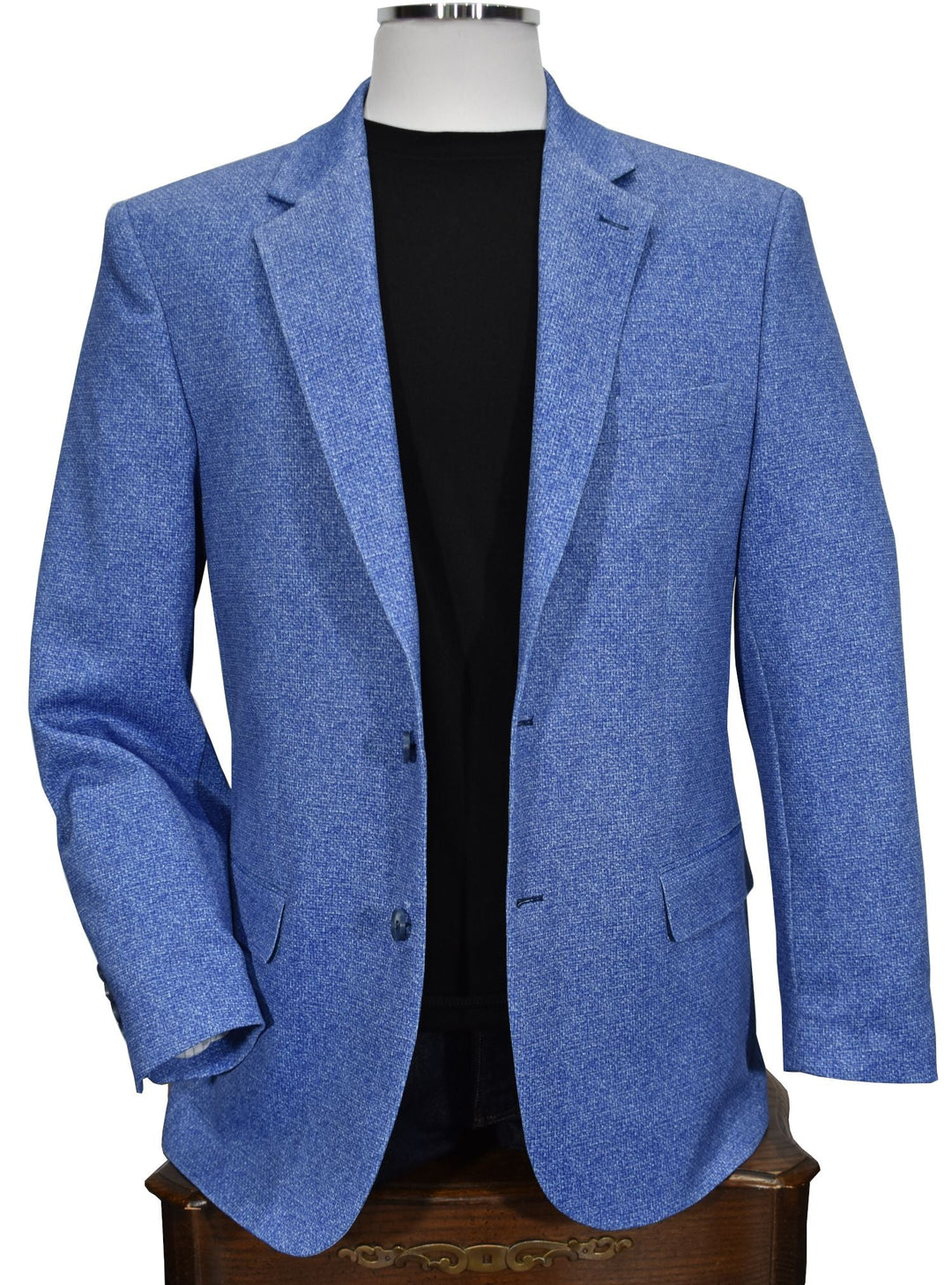 A traveler sport coat is a great item for a casual hip lifestyle. The outer fabric is a polyester microfiber with lycra for stretch. The result is a comfortable jacket that moves with your natural movements, does not wrinkle and can be folded up tight to travel anywhere without needing pressing.