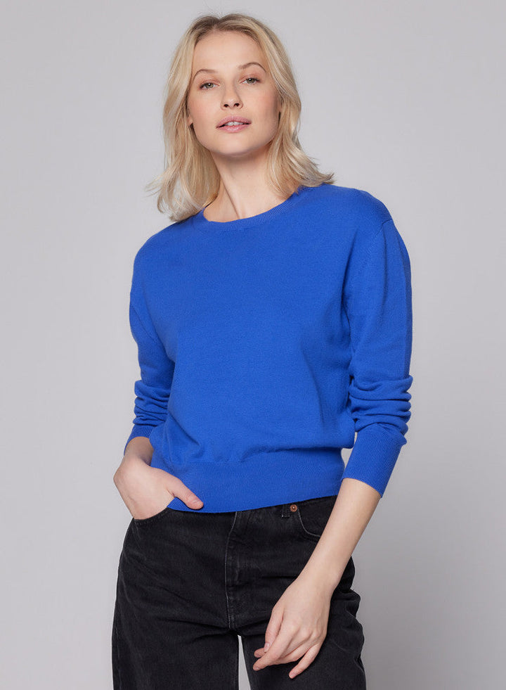 Stretch Organic Cotton Knit Long Sleeve Crewneck - CREW L/S - Majestic Filatures North America