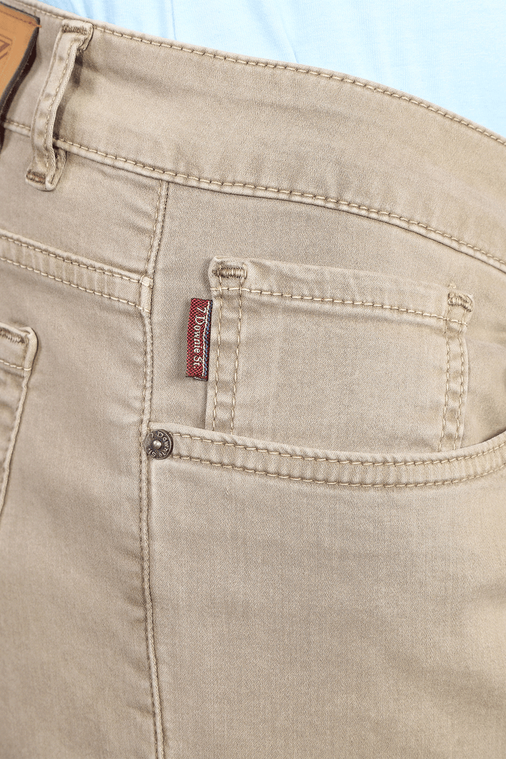 Five Pocket Stretch Pants in Oatmeal - 7 Downie St.®