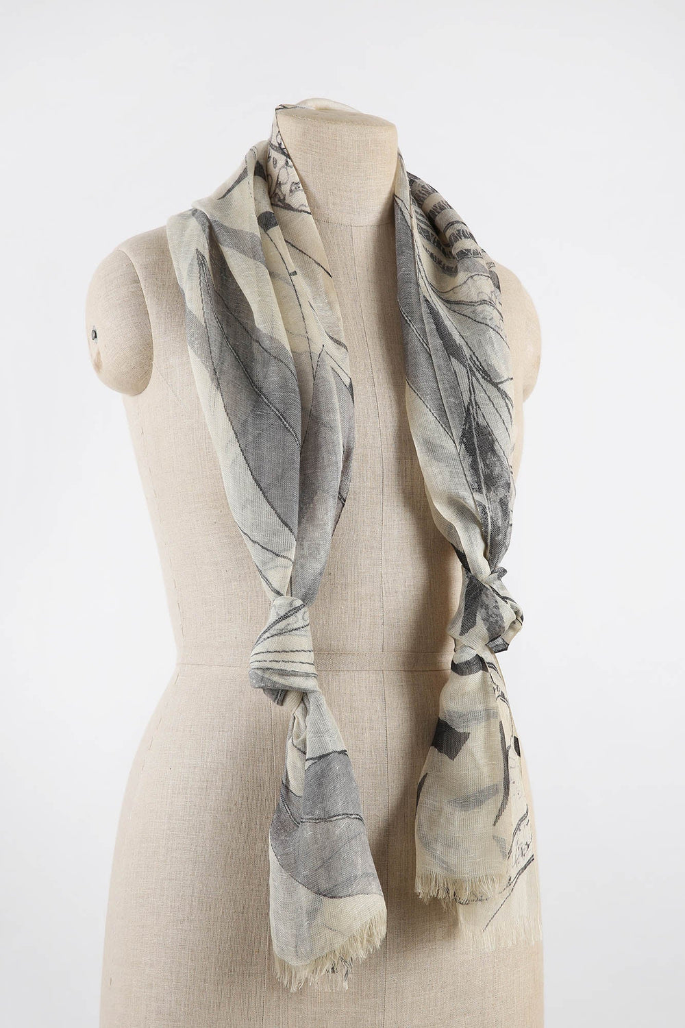 Silk cashmere printed scarf