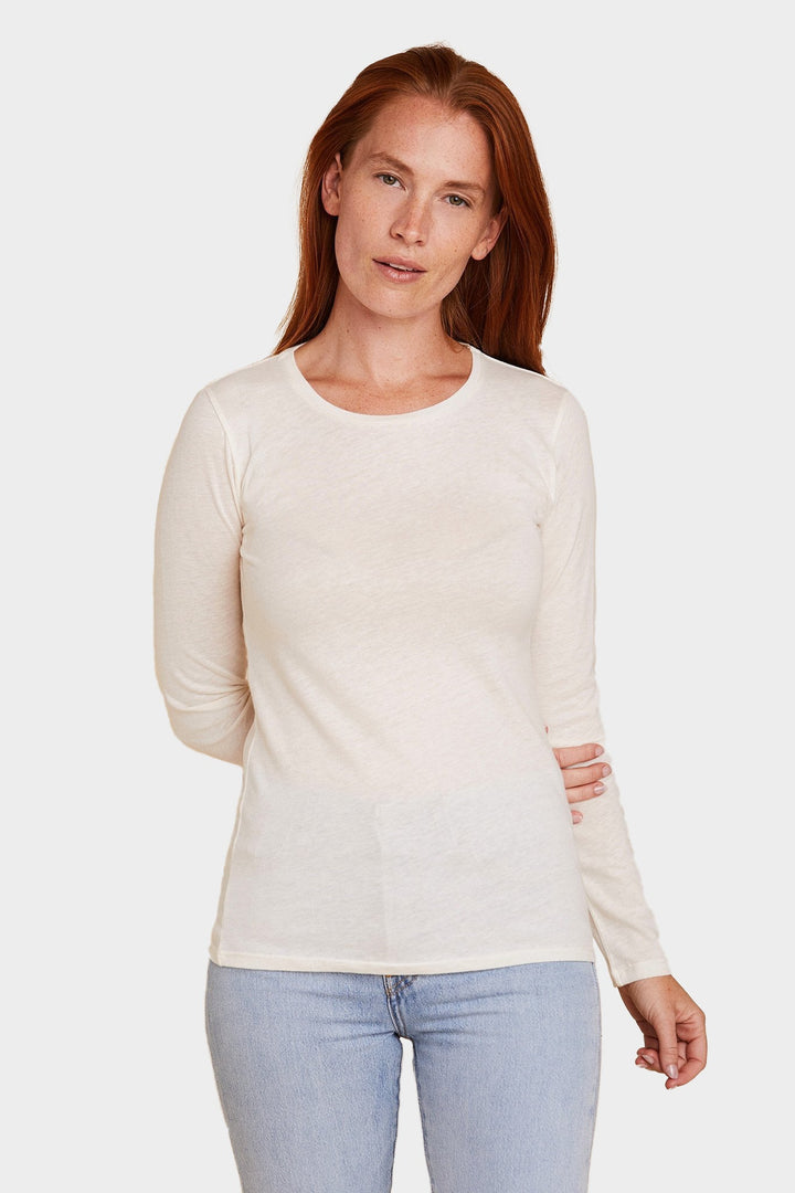 Cotton/Cashmere L/S Crewneck - Majestic Filatures Official Site of North America