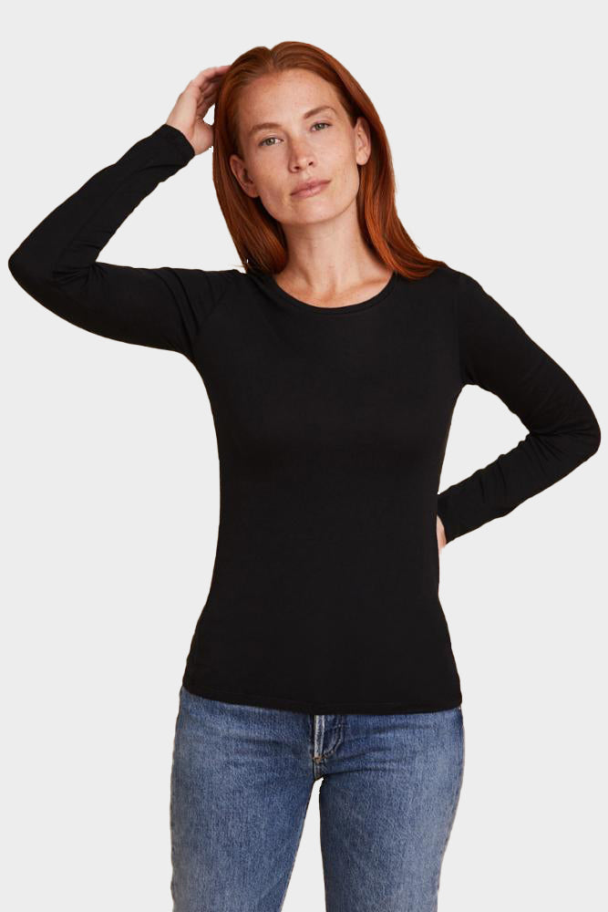 Cotton/Cashmere L/S Crewneck - Majestic Filatures Official Site of North America