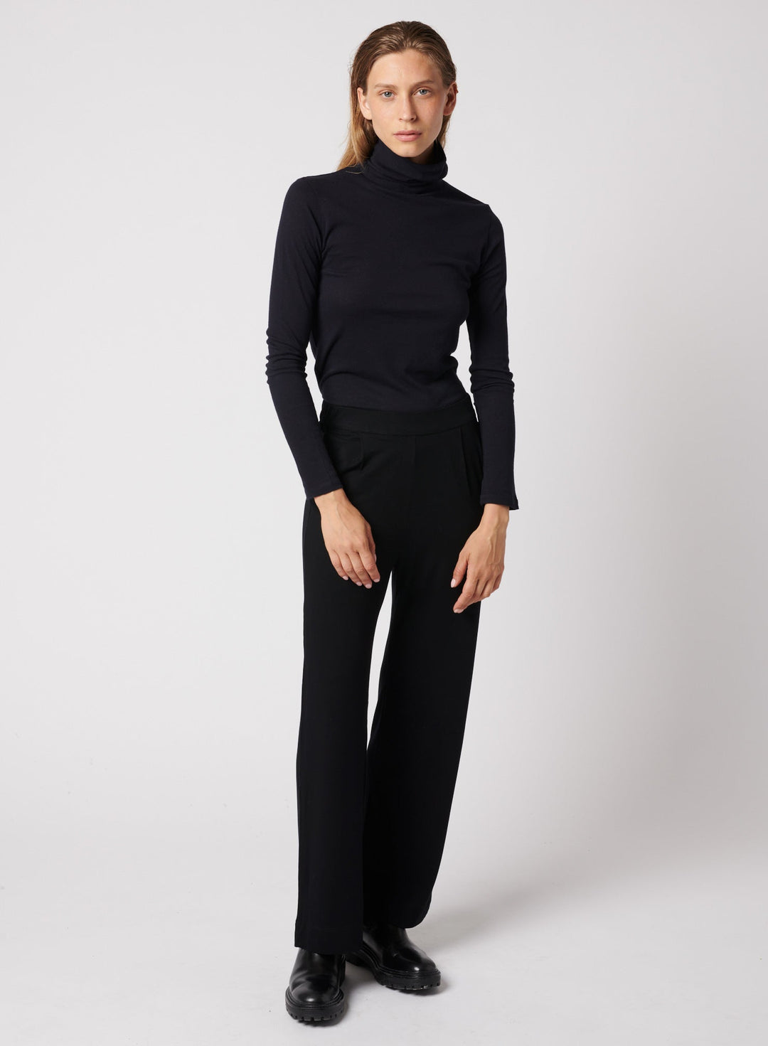 COTTON/CASHMERE LONG SLEEVE TURTLENECK - TURTLENECK L/S - Majestic Filatures North America