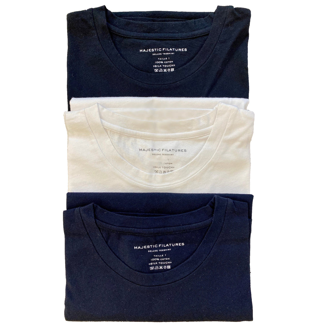 COTTON SILK TOUCH CREWNECK 3-PIECE GIFT PACK - MAJESTIC FILATURES