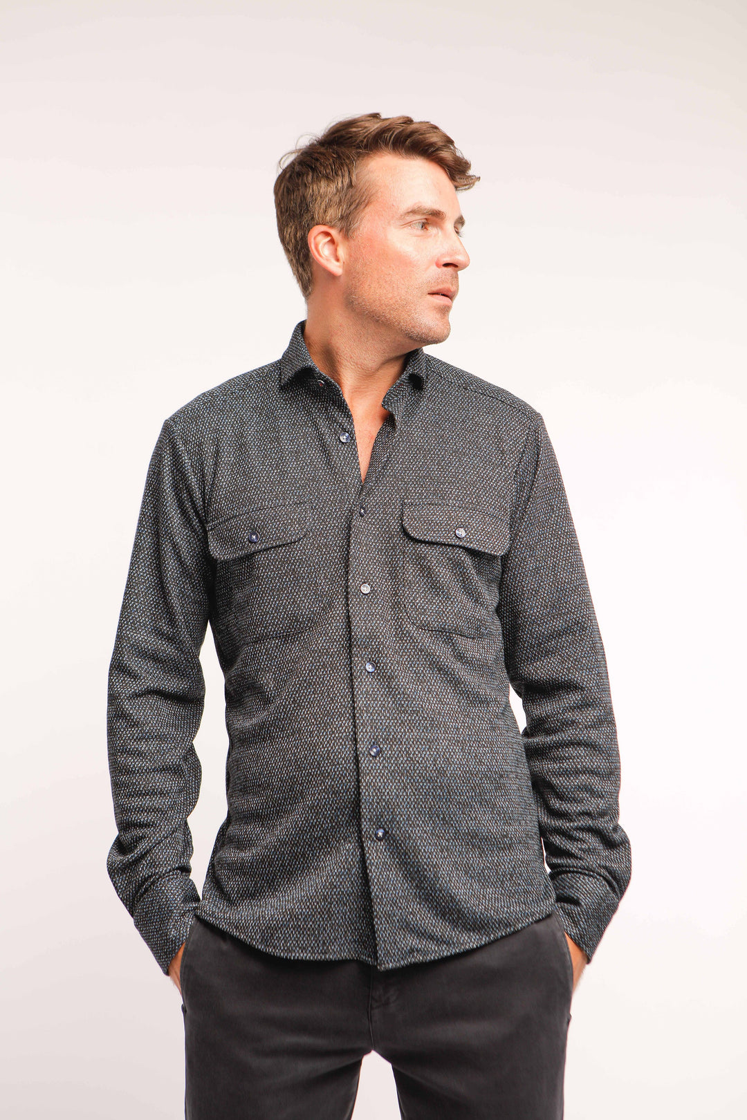 Blue Melange Overshirt - 7 Downie St.®