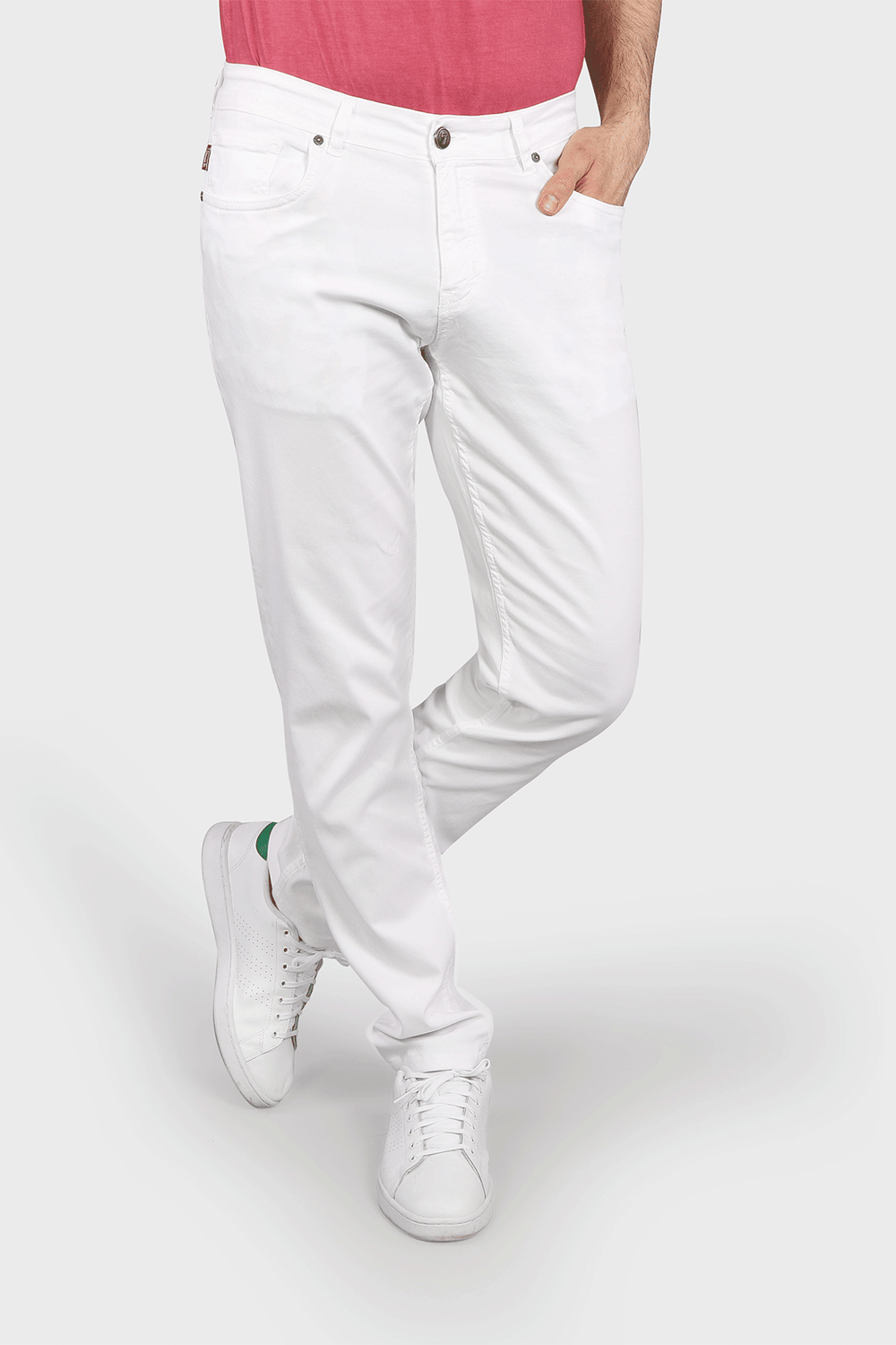 Five Pocket Stretch Pants in White - 7 Downie St.®