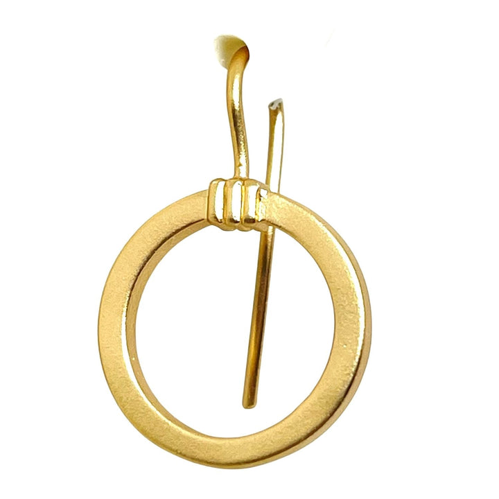 Circle Matte Gold Frame Earrings