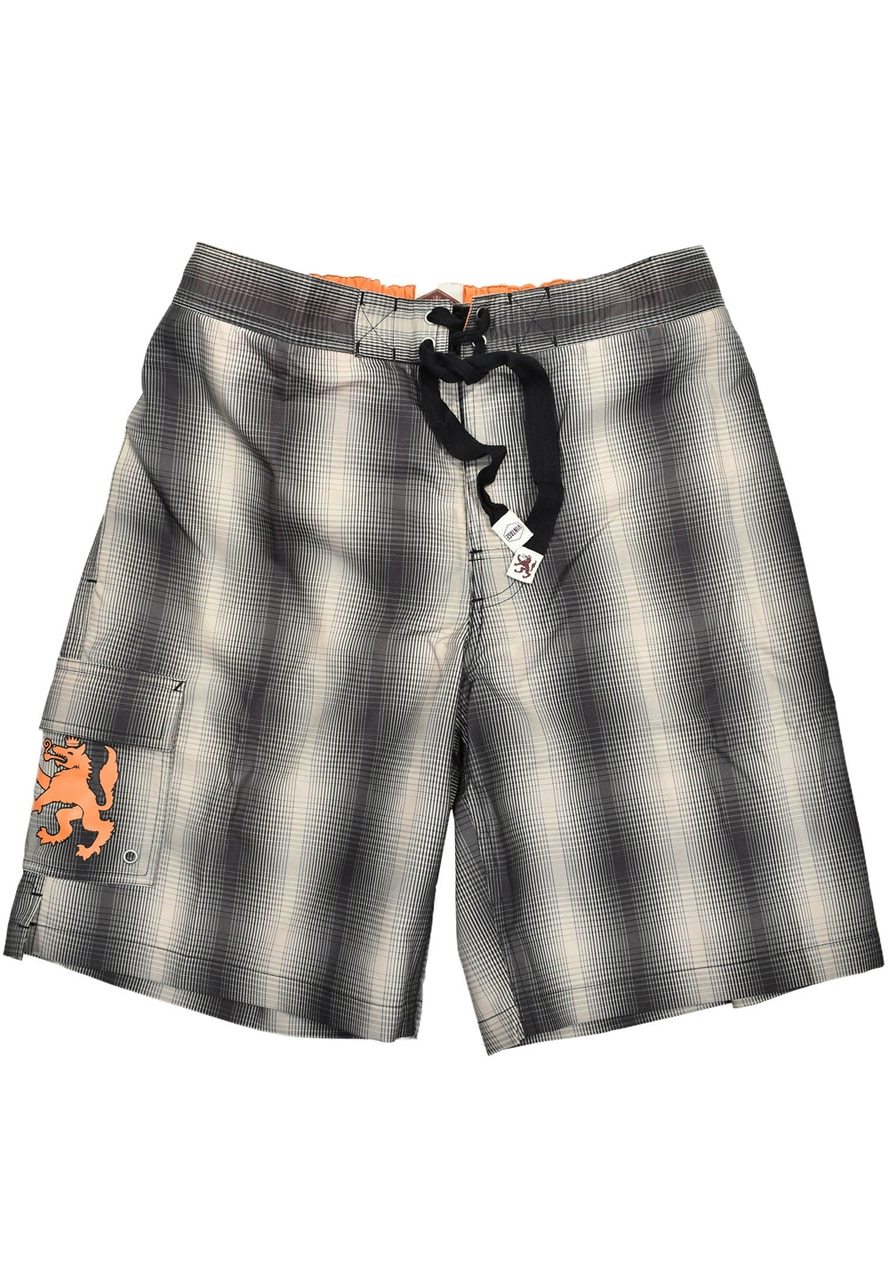 ZM83162 Plaid Geo Board Short - Marcello Sport