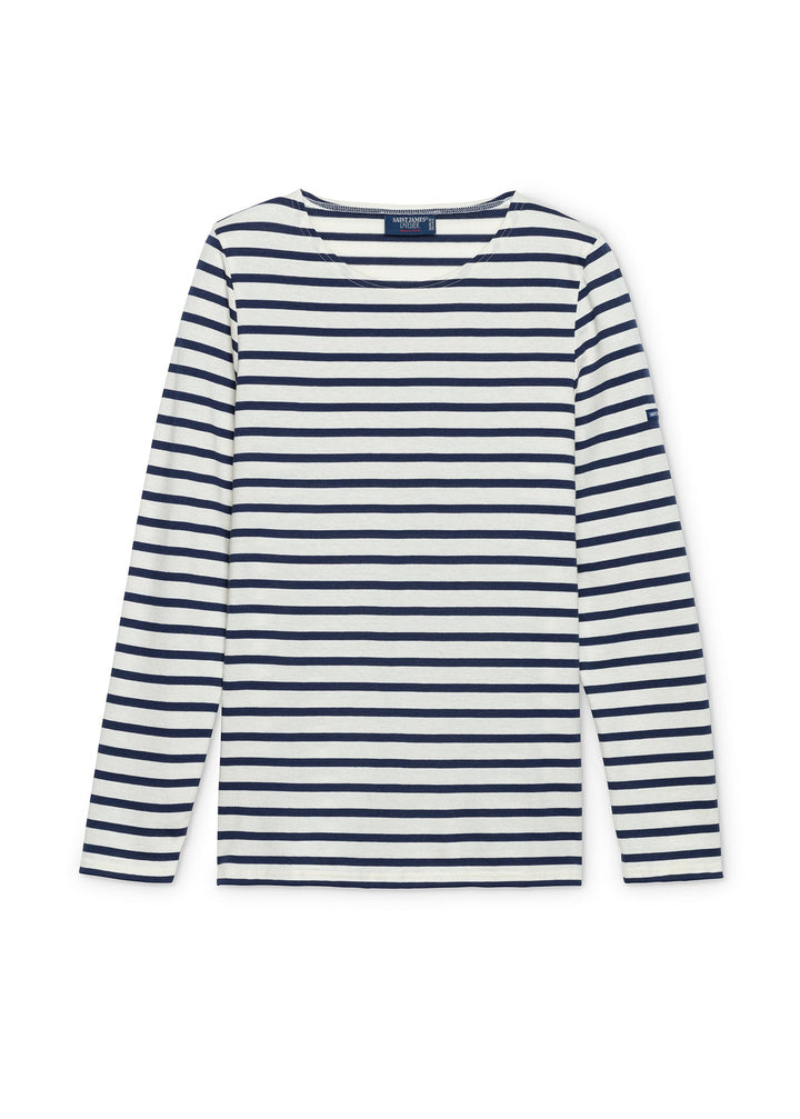 MINQUIDAME - Breton Striped Shirt with Long Sleeve (ECRU / NAVY)