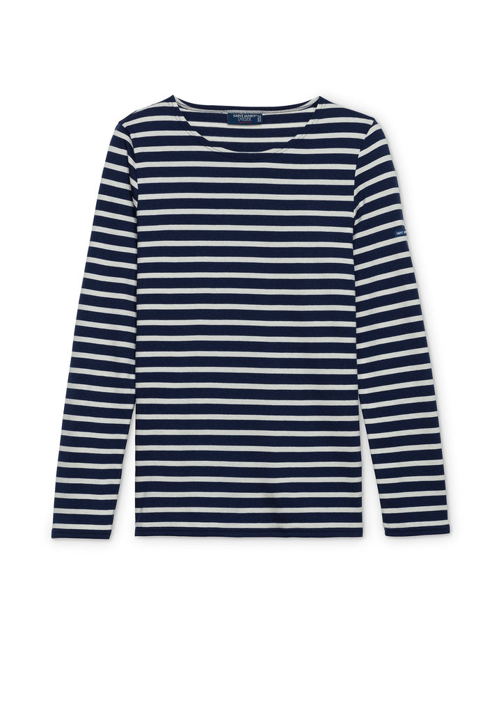 MINQUIDAME - Breton Striped Shirt with Long Sleeve (NAVY / ECRU)