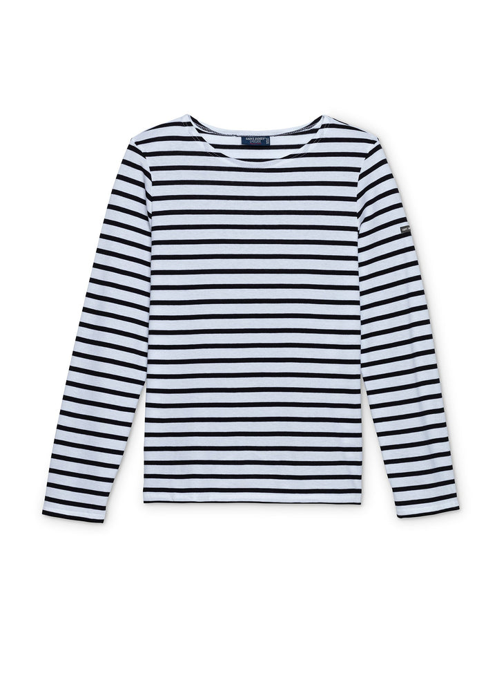 MINQUIDAME - Breton Striped Shirt with Long Sleeve (WHITE / NAVY)