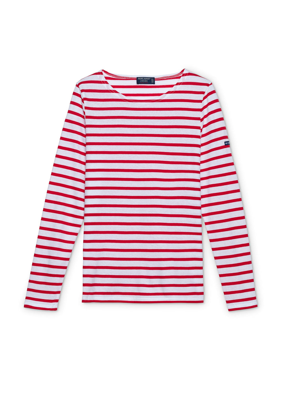 MINQUIDAME - Breton Striped Shirt with Long Sleeve (WHITE / RED)