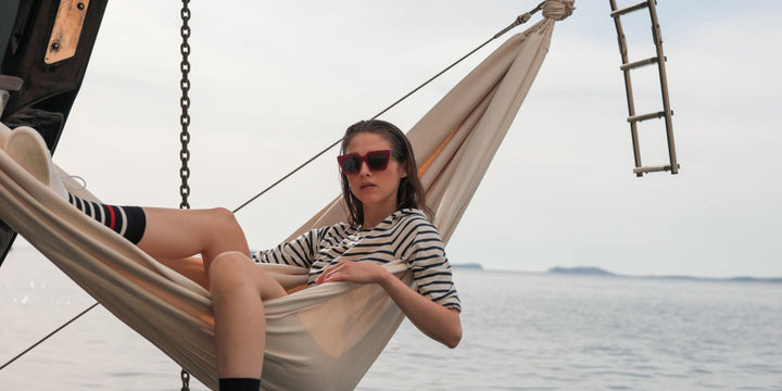 MINQUIDAME - Breton Striped Shirt with Long Sleeve (ECRU / NAVY)